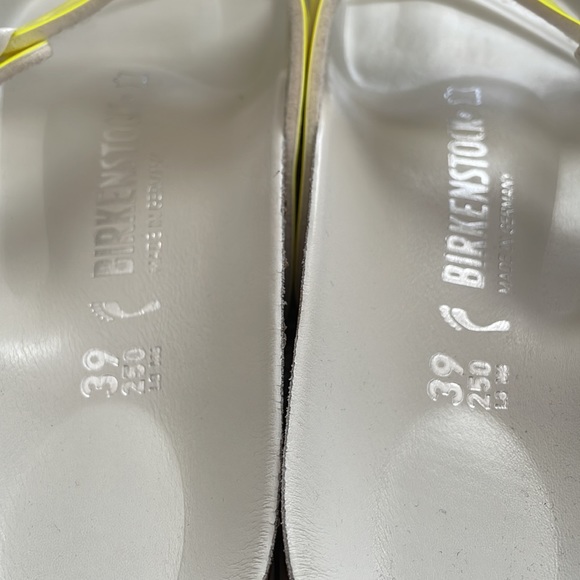 Yellow/White Birkenstocks Yao Sandals size 39 - Picture 3 of 7